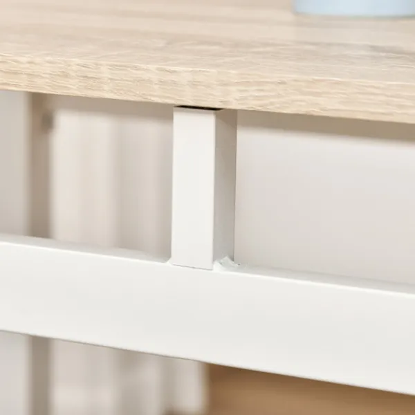 Northio Matgrupper>Matgrupp 5-Delat Matbordsset Med Träfibrer Mdf + Metall, Grå + Vit, 1 Bord + 4 Stolar