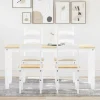 vidaXL Matgrupper>Matgrupp "Panama" 5 delar vit massiv furu