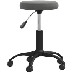 vidaXL Pallar>Matstol mörkgrå sammet