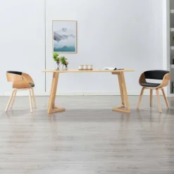 vidaXL Matgrupper>Matstol svart böjträ och konstläder