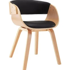 vidaXL Matgrupper>Matstol svart böjträ och konstläder