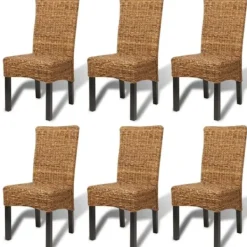 vidaXL Matgrupper>Matstolar 6 st manilahampa och massivt mangoträ