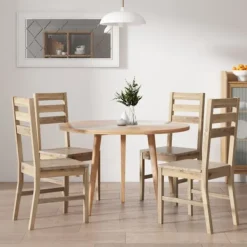 vidaXL Matgrupper>Matstolar 4 st massivt akaciaträ