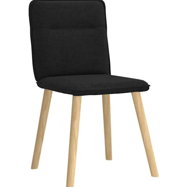 vidaXL Matgrupper>Matstolar 6 st svart tyg