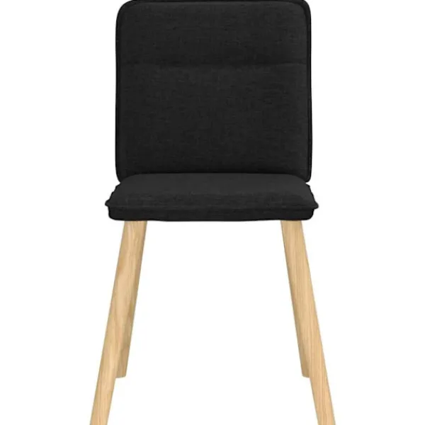 vidaXL Matgrupper>Matstolar 6 st svart tyg