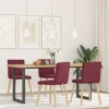 vidaXL Matgrupper>Matstolar 4 st vinröd tyg