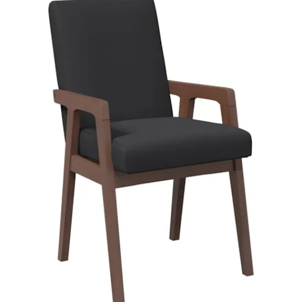 vidaXL Matgrupper>Matstolar med dynor 2 st, brunt massivt trä gummi