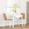 vidaXL Matgrupper>Matstolar med dynor 2 st, vit, massivt trä, gummi