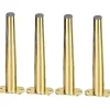 Soffbord>Möbelstöd i rostfritt stål - Ersätt korta metallben för soffa, infällda ben för DIY-kaffebord - Guld (25 cm/9,8 tum)