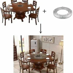 Balkongmöbler>Metallisk Snurrplatta Lager, Rund Svängbar Bas, 360° Rotationsbar, Enrads Kullager, För Tung Last, 40cm