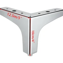 Soffor>Metalliska soffben 4 stycken Moderna möbelfötter Soffmöbelhöjare Ben DIY Möbelersättningsfötter för TV-skåp Fotpall Soffskåp, Silver