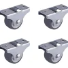 BästaGåva Stolar>Mini Möbelhjul Fasta Hjul Gummihjul Plast Metallhjul med Platta för Möbler Hushållsapparater och Utrustning (4-pack)