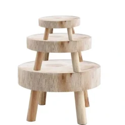 Småbord>Mini Träpall Display Växtställ Dekorativ Trä Växtpall Bonsaihållare för Inomhus Utomhus Hem Trädgård C