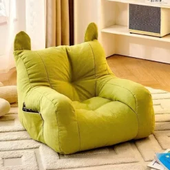 Gåva Sittsäckar>Minimalistisk barnsoffa, liten sofffåtölj, läshörna för baby - FF - Grön