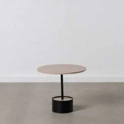 BigBuy Home Småbord>Mittbord svart naturfärgat 50 x 50 x 45 cm