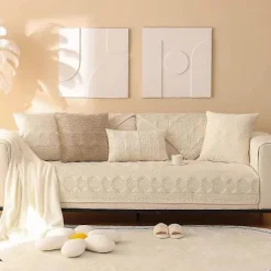 Estone Soffor>Mjuk Bekväm Sammetssoffa Kudde Fyra Säsonger Universal Halkfri Sittdyna Enfärgad Minimalistisk Andningsbar Soffhandduk 70x150cm 1pcs