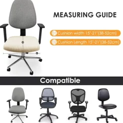 NeunWolken Stolar>Mjuk stretch spandex stolsitsöverdrag och ryggstödsskydd, tvättbara stolsöverdrag