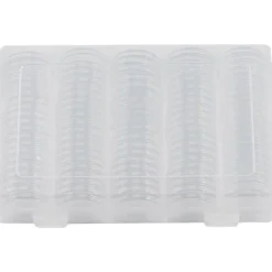 Kistor & Koffertar>17/20/25/27/30Mm Myntbehållare, 100 Mynt Silverkapslar med Skumtätning, Professionellt Myntfodral för Myntsamling