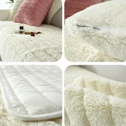 Soffor>Modern enkel plysch soffa kudde, universell all-inclusive varm och tjock sofföverdrag, tatami fönsterkudde (Vit beige, örngott 30*50 (utan