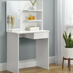 Northix Sminkbord>Modernt sminkbord stora spegelhyllor ModernHome