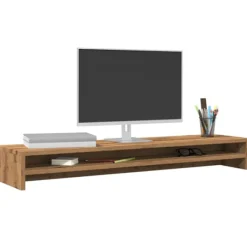 vidaXL Tv-Bänkar>Monitorstativ hantverksmässig ek 100x24x13 cm konstruerat trä