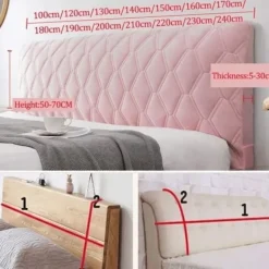 Sängar>Mörkgrått sänggavelöverdrag skydd 140cm tvättbart dammtätt