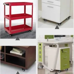 Balkongmöbler>M8x25mm 4stk Lastbärande 240kg Vagn Hjul PU Möbelhjul Ersättning (Bromshjul) [DB]