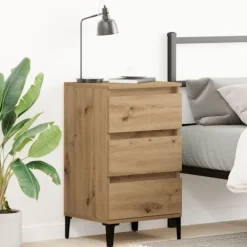 vidaXL Sängar>Nattduksbord Artisan Ek 45 x 35 x 44 cm Konstruerat trä