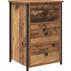 vidaXL Sängar>Nattduksbord med låda Brun 40 x 36 x 60 cm Solid återvunnen trä