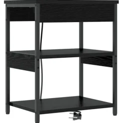 vidaXL Sängar>Nattduksbord Svart Ek 41 x 31 x 51 cm Konstruerat trä