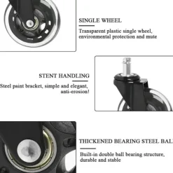 High quality Kontorsmöbler>Ny stil 5 kontorsstolshjul Diameter 75mm Universalhjul