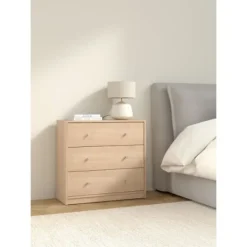 AUCUNE Byråer>OREGON byrå 3 lådor - Ekdekor - L 72 x D 30 x H 68 cm