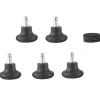 Kontorsmöbler>5-pack Bell Glides för kontorsstol utan hjul, Ersättningsbara rullande stols vridbara hjul, fasta S