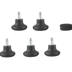 Kontorsmöbler>5-pack Bell Glides för kontorsstol utan hjul, Ersättningsbara rullande stols vridbara hjul, fasta S