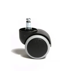 Kontorsmöbler>5-pack, hårda golvhjul för kontorsstol, set = 5 hjul för skrivbordsstol, svart, stiftstorlek 10mm, diameter 50mm