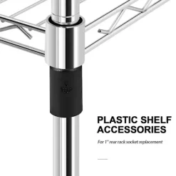 Hyllor>74-pack Hyllklämmor i Tråd, Hyllklämmor för 1 Tums Stång - Hyllhylsor Ersättning