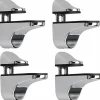 Hyllor>4-pack justerbara glashyllfästen, väggmonterat klämfäste