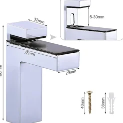 Hyllor>4-pack Justerbara Trähyllor i Glas, Massivt Zinklegerat Hyllfäste, Trä- och Glashållare för 5-30 mm Tjocka Hyllor