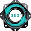 Matbord>4-pack Lazy Susan Vridskiva Metall Vridplatta 360 Graders Roterande Ställ, Kullager Vridplattor för Bord Stol TV Soffstol - 4 tum