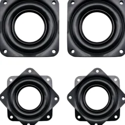 Matbord>4-pack Lazy Susan Vridskiva Metall Vridplatta 360 Graders Roterande Ställ, Kullager Vridplattor för Bord Stol TV Soffstol - 4 tum