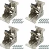 Matbord>4-pack självlåsande fällbara gångjärn, plåtfällbara konsolförlängningslås, fällbara benbeslag för bordssängsoffa fällbara ben - silver