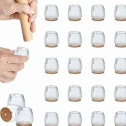 Stolar>32-pack Stolsbensskydd, Silikon Stolsbensskydd, Stolsbensskydd med Filtkuddar, Silikon Stolsbensskydd