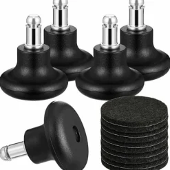 Kontorsmöbler>5-pack 2-tums klockglid för utbyte av kontorsstols hjul, självhäftande filtdynor, kompatibla med höga stolar