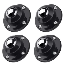 unbranded Stolar>4-pack 1-tums självhäftande hjul för möbler, lågprofiliga svängbara hjul för små apparater och förvaringslådor