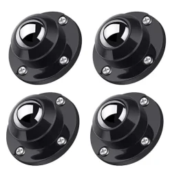 Småbord>4-pack 1-tums självhäftande hjul för möbler, lågprofiliga svängbara hjul för små apparater och förvaringslådor