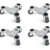 Pallar>4-pack 6-tums Tri-dolly-set i stål för att flytta möbler och apparater, 100 kg lastkapacitet