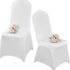 Stolar>10-pack vita stolsöverdrag vita stolsöverdrag i spandex stolsöverdrag för vardagsrum - universella stolsöverdrag för matsalsskydd för bröllop