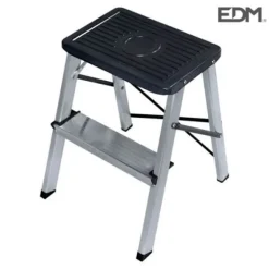 EDM Pallar>Pall - Aluminium - 2 steg - Svart - Fällbar - 150 kg max