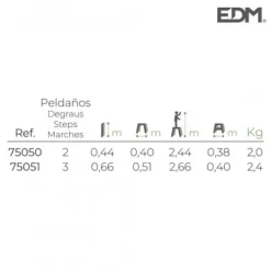 EDM Pallar>Pall - Aluminium - 2 steg - Svart - Fällbar - 150 kg max