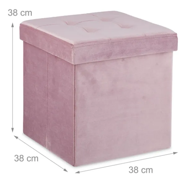 B2X Sittpuffar>Pall i rosa sammet
